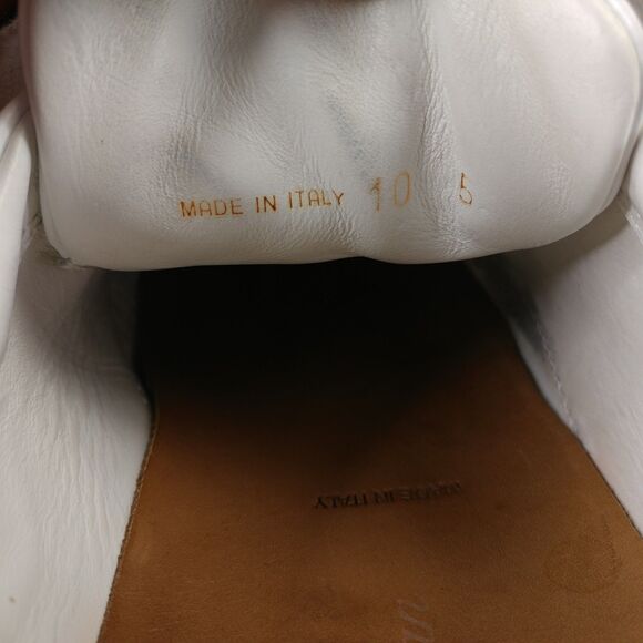 Good Man Brand Mens 10 Shoe Legend London White Edge Lace Sneakers Made In Italy - Picture 7 of 15